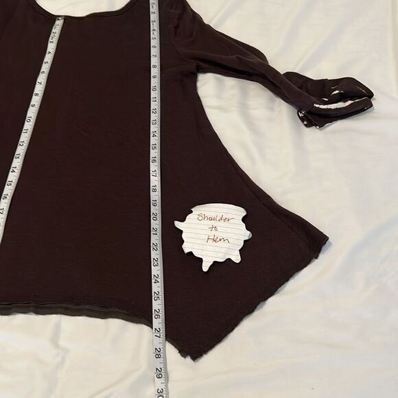 Target sizeM long sleeve brown with brown & cream tie dye sleeve cuffs tunic EUC - Picture 5 of 9